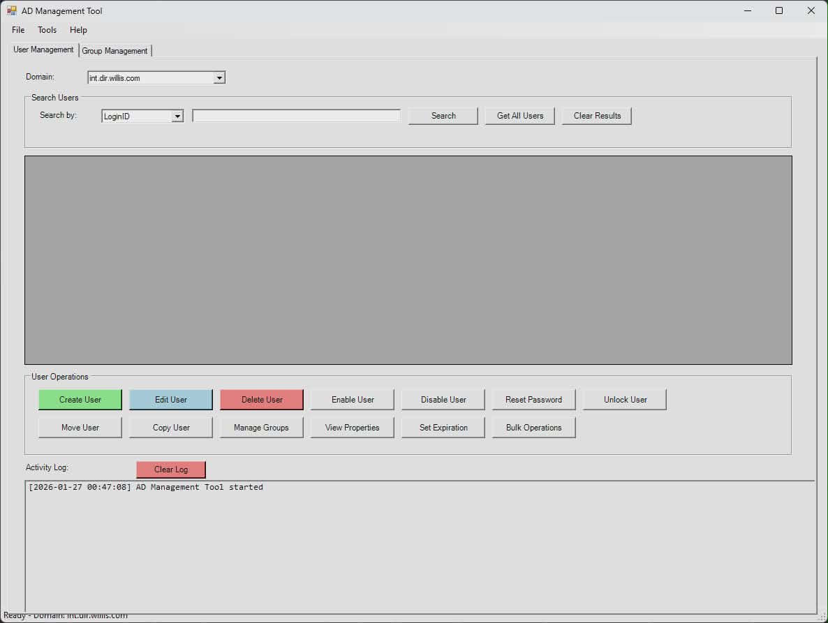 AD Management Tool - Comprehensive Active Directory Management